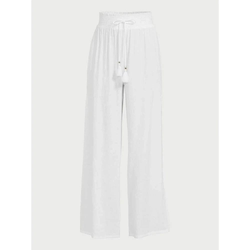 J Valdi Women's Cancun Wide-Leg Swim‎ Cover-Up Pants Size Large